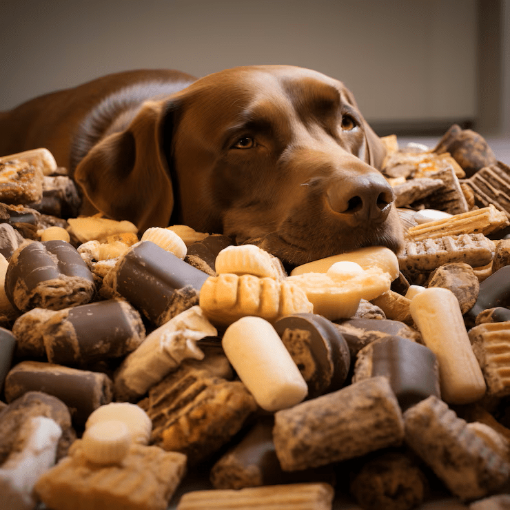 chocolate-colored dog